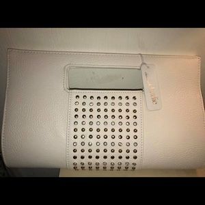 White rhinestone clutch